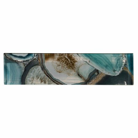 ANDOVA TILES Myst 3 in. x 12 in. Glass Marble Look Subway Wall Tile SAM-ANDMYS249